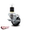 Service Caster 3'' Black Poly Swivel 1-7/8'' Expanding Stem Caster with Brake SCC-EX20S314-PPUB-BLK-TLB-178 - alternate 3
